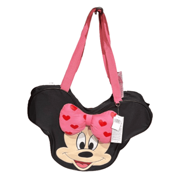 Disney Parks Valentine's Day Minnie Mouse Big Face Canvas Tote Bag New With Tags