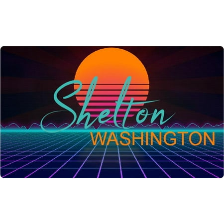 

Shelton Washington 4 X 2.25-Inch Fridge Magnet Retro Neon Design