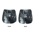 thumbnail image 3 of Susaid Forest Black Ghost Warrior Print Women's High Waisted Running Shorts Quick Dry Athletic Gym Track Workout Shorts Zip Pocket-Small, 3 of 7