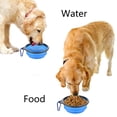thumbnail image 3 of Pet Foldable Silicone Bowl Foldable Dog Food Bowl Outdoor Pet Travel Bowl with Hooks Portable Dog Food Container Feeding Device, 3 of 4