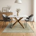 thumbnail image 3 of ODIKA 5'x7' Washable Area Rug Easy Care, Non-Shedding, Pet Friendly, Geometric With Modern Diamond Lattice Border Herringbone Boho Refined Structured for Small Living Room, Bedroom, 3 of 7