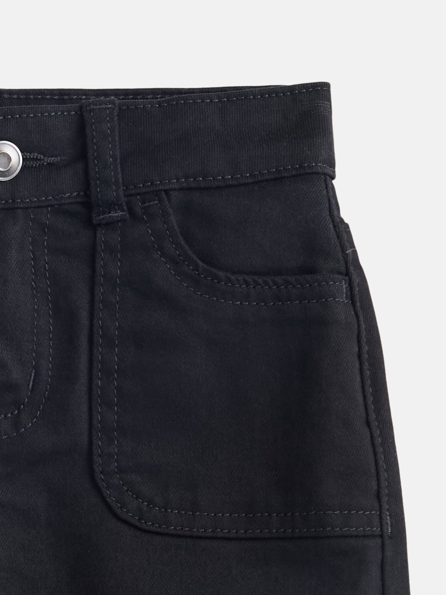 Wonder Nation Girls Denim Skirt with Patch Pockets, Sizes 4-18