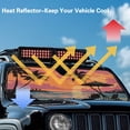 thumbnail image 4 of HUIACONG Beach Sunsets Windshield Sun Shade for 1997-2018 Jeep Wrangler TJ JK JKU, Sunshades Heat Shield, Aluminum Foil Triple Laminate Structure, Silver, 4 of 6