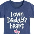 thumbnail image 3 of Instant Message - I Own Daddy's Heart - Toddler & Youth Girls Short Sleeve Graphic T-Shirt, 3 of 6