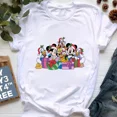 thumbnail image 1 of Camiseta de Feliz Navidad para mujer, camiseta de manga corta con estampado de Mickey de estética Harajuku, ropa Y2k para mujer, Tops 2024, 1 of 5