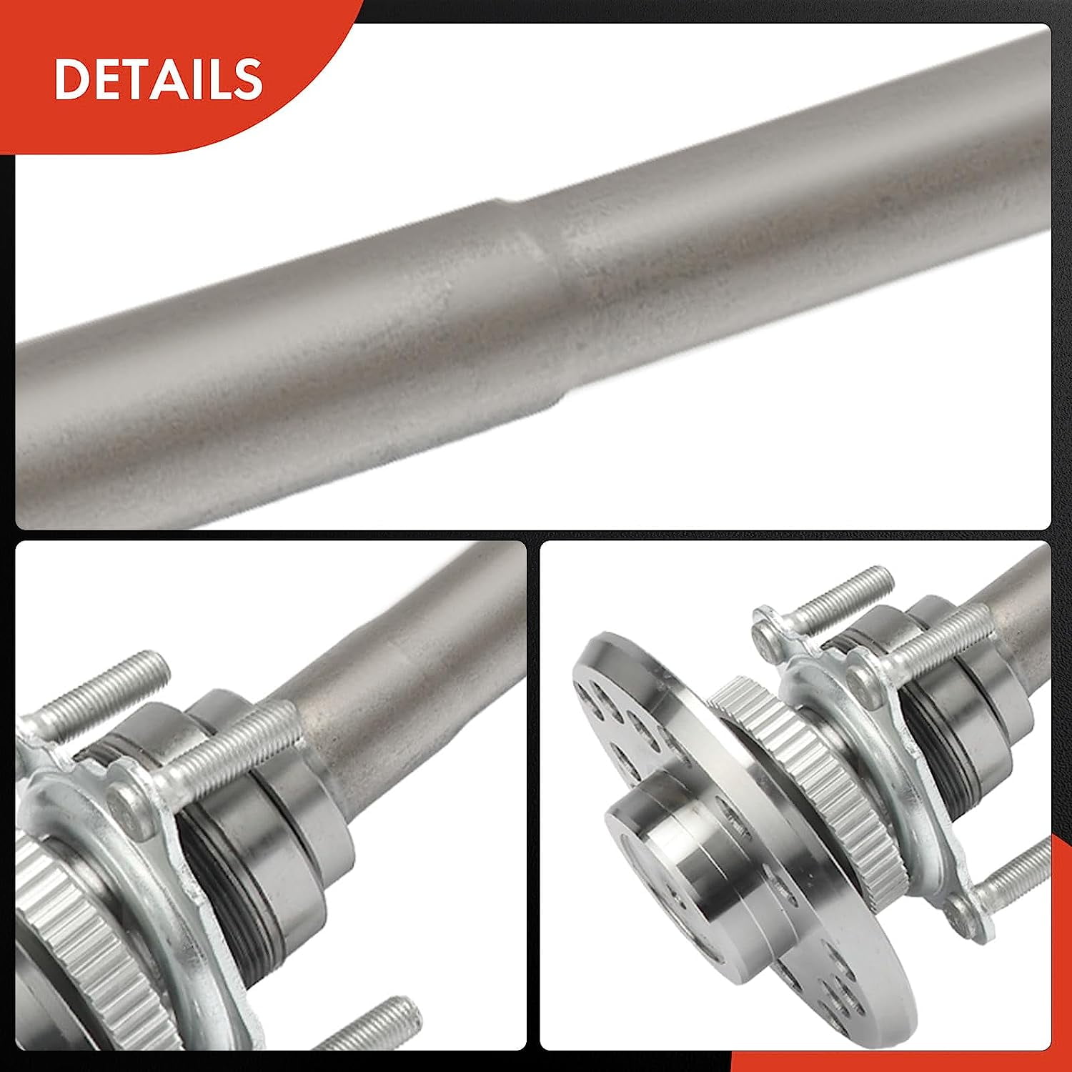 A-Premium Rear Axle Shaft Assembly with Axle Bearing and Seal Compatible with Jeep Wrangler 2007-2011 3.8L, Wrangler 2012-2018 3.6L, Wrangler JK 2018 3.6L, Rear Left or Right, Replace# 68003272AA