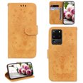 thumbnail image 1 of Folio Wallet Case for Samsung S20 Ultra, Flower Patterned Embossed Premium PU Leather Flip Stand Card Slots Magnetic Closure Wristlet Case For Samsung Galaxy S20 Ultra,
Yellow, 1 of 7