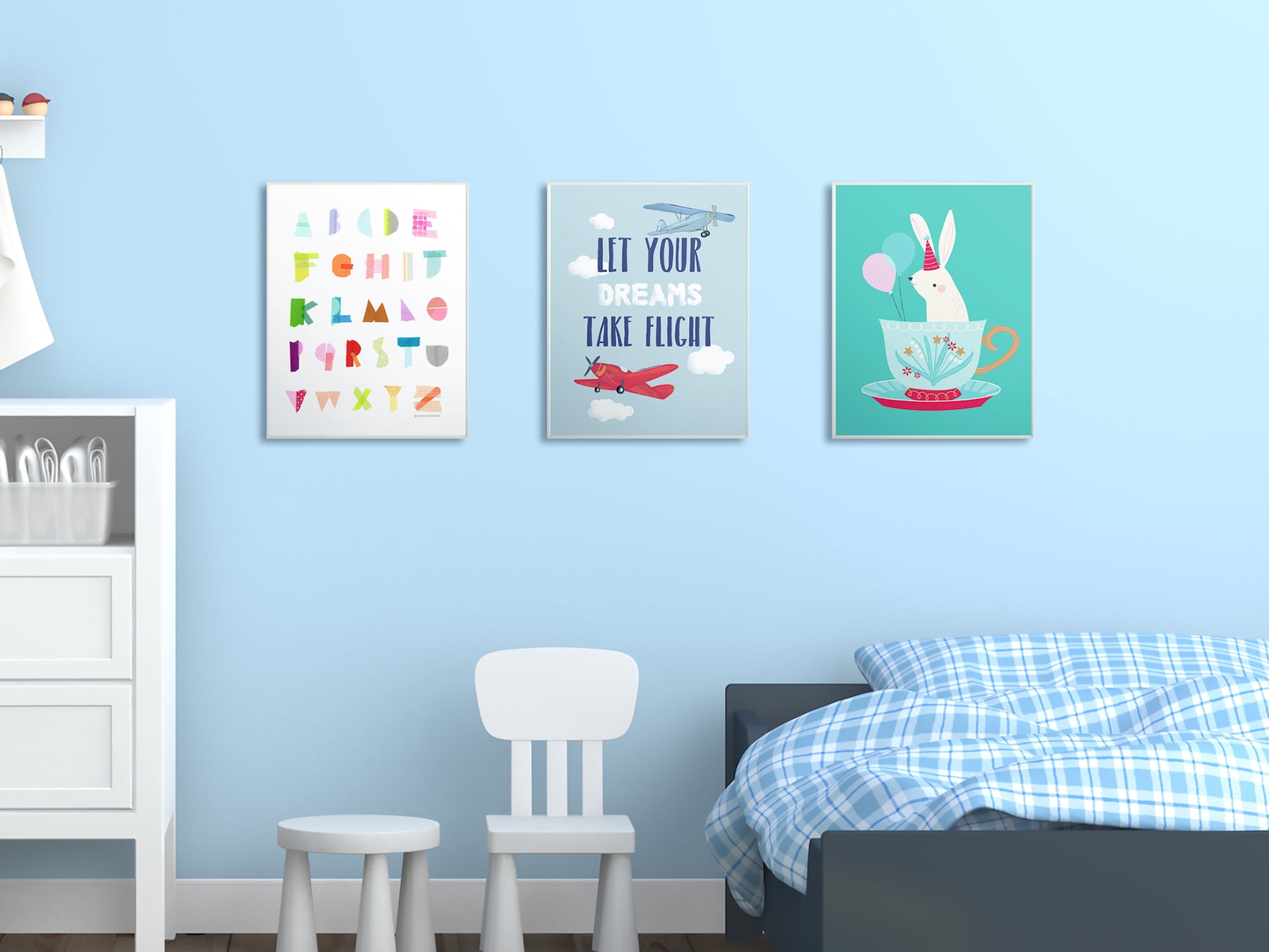 The Kids Room by Stupell Let Your Dreams Take Flight Airplanes Wall Plaque Art, 10 x 0.5 x 15
