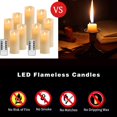 YIWER Flameless Candles Set of 9 Battery Candles Flicking Lights Ivory