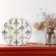 thumbnail image 6 of Mardi-gras Flower Patterns Round Wall Clock Silent Analog Battery Operated Black Pointer Home Decor 9.84" Diameter, 6 of 11