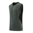 thumbnail image 5 of Aayomet Mens Basic Tank Top Fitness Basketball Training Round Neck Loose Outdoor Running Quick Drying Breathable (AG, L), 5 of 5