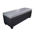 thumbnail image 4 of The Sole Secret  Retro Dark Grey Vinyl Shoe Storage Bench Storage Benches,Entryway Dark Grey, 4 of 5