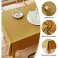 thumbnail image 3 of Textured Tablecloth Round 60 Inch Waterproof Spill-Proof Wipeable Table Cloth Wrinkle Free Circle Dining Table Cover for Birthday Farmhouse Outdoor Party Tablecloths up to 44'''' Dia Tables, 3 of 6