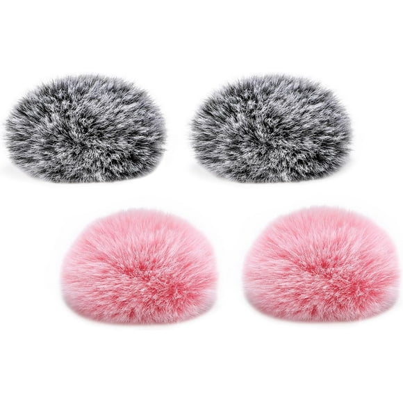 shiyou-ZealSound DJI MIC 2 Windscreen Pop Filter for DJI MIC 2 / OSMO POCKET 3 Microphone Mic Furry Wind Muff Windshield Professional Foam Cover Set (NOT for Dji Mic 1 Lavalier Lapel Mic),4-Pack(Blac