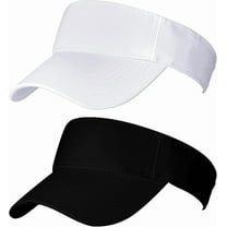 Sport Sun Visor Hats 2 Pack, Cotton Adjustable Sun Protection Empty Top Baseball Cap, Outdoor Sun Sports Visor Ball Caps for Women and Men Golf Cycling Tennis Running