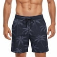 thumbnail image 5 of Men's Printed Shorts Plus Size Spandex Casual Elastic Waist Pullover Drawstring Breathable Baggy Relaxed Beach Vacation Basic Shorts with Pockets S-5XL, 5 of 5