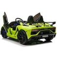 thumbnail image 2 of Lamborghini 24V Kids Ride-On Car w R/C Parental Remote + MP3 Music Player + LED Foam Rubber Wheels + EVA Leather Seat + Scissor Doors + Underbody LED Kit and Lights + Rubber Floor Mats + Car Cover, 2 of 11