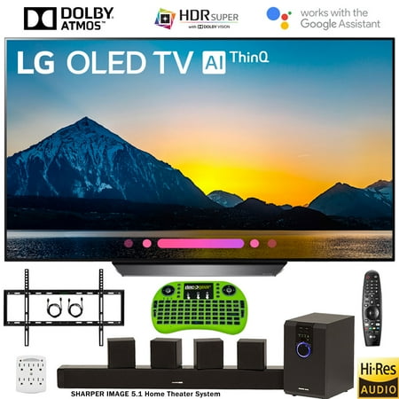 LG OLED65B8PUA 65" Class B8 OLED 4K HDR AI Smart TV (2018 Model) Deluxe Bundle