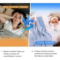thumbnail image 6 of Cooling Comforters Twin Size for Night Sweates Hot Sleepers Hot Flashes - MH MYLUNE HOME Arc-Chill Double Sided Summer Comforter for Bed Couch, Machine Washable, Blue 59"x79", 6 of 7