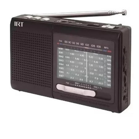 Radio Portatil 9 Bandas fm am sw USB Negro IRT IRT