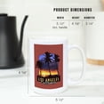 thumbnail image 5 of 15 fl oz Ceramic Mug, Los Angeles, California, Palms and Sunset, Contour, Dishwasher & Microwave Safe, 5 of 5