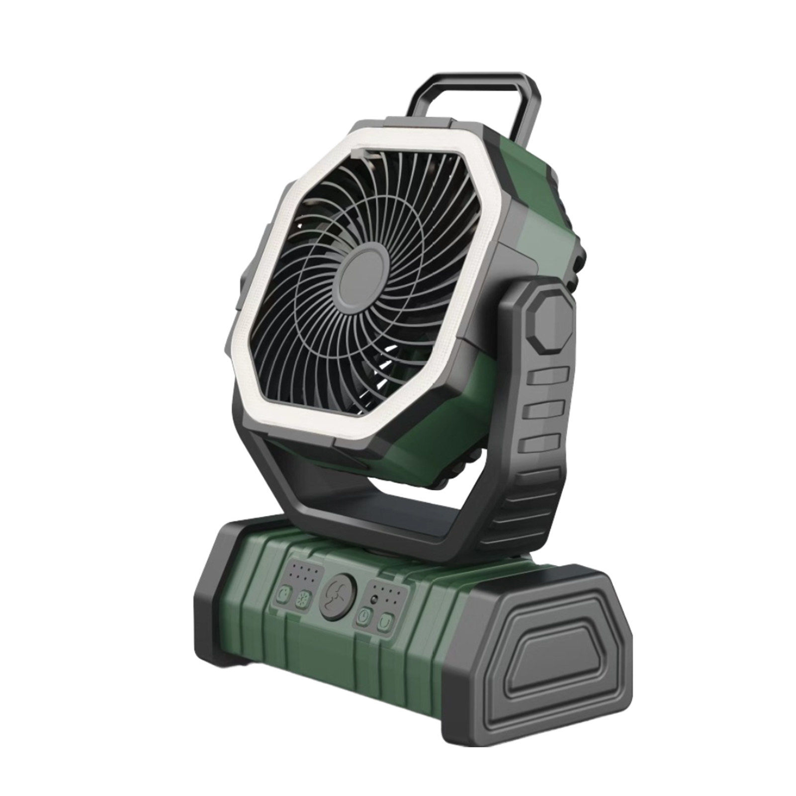 Joernso Camping Fan Rechargeable 20000mAh Battery Operated Portable Fan with LED Light Remote Control Power Bank Function 4-speed 270-degree Rotation Desk Fan for Tents Picnic Barbecue Fishing