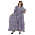 thumbnail image 1 of Moomaya Robe de Nuit Longue Maxi pour Femmes, Cache-Maillot Imprimé à Manches Kimono, Maxi Kaftan, Robe de Nuit, Vêtement de Nuit, 1 of 6