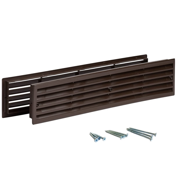 INTERNAL VENTS Rejilla de ventilación para puertas de interiores 45cm x 9cm - Rejilla de ventilación de plástico | Dimensiones exteriores 45cm x 9cm para apertura de 4