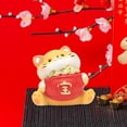 thumbnail image 3 of kowaku Lucky Cat Figurine Animal Sculpture Resin Cartoon Car Dashboard Decor Statue for Cabinet Table Desk Living Room, 3 of 7