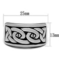 thumbnail image 2 of Luxe Jewelry Designs Men's High Polished Celtic Stainless Steel Ring - Size 8 (Pack of 2), 2 of 4