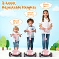 thumbnail image 3 of SIMATE Electric Scooter for Kids Ages 4-10,Thumb Accelerator, LED Lights LCD Screen, 3 Adjustable Height & 3 -Wheels Electric Scooter for Girls/Boys,5mph, 3 of 8