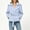 Sky Blue, variant on FDGIU Women's Lapel Belted Cropped Trench Jacket, Double Breasted Long Sleeve Lightweight Wind Coat with Side Pockets for Spring Fall Casual Office Daily Layering