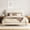 Beige, variant on Full Bed frame, Plush Upholstered Platform Bed with Height-Adjustable Headboard, Sturdy Frame and Alats, Quiet Design, No-Spring Mattress Compatible, Easy to Assemble, Brown