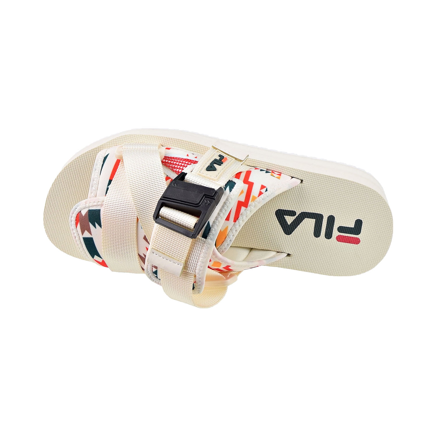 Men’s Fila Sol-Slide V2 Black | White Sandals NWT Fila Sol-Slide V2 Mens Shoes Size 8, Color: White/Red/Yellow  main image 2