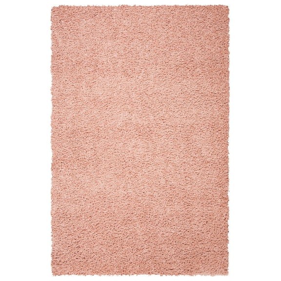 SAFAVIEH August Sophia Solid Shag Area Rug, Rose, 3' x 5'