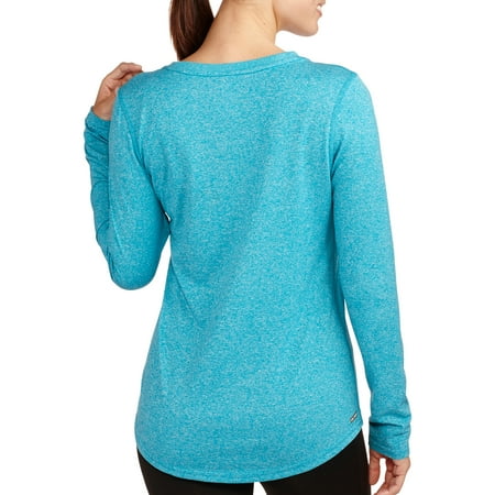 Danskin Now Women's Long Sleeve Vneck T-Shirt