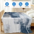 thumbnail image 4 of Blue Cooling Blanket, Lightweight Breathable Summer Throw Blanket with Double Sided Cold Effect, Retro Oil Painted Modern Abstract Art Picnic Beach Blankets Bed Sheet for Hot Sleepers 50"x60", 4 of 8
