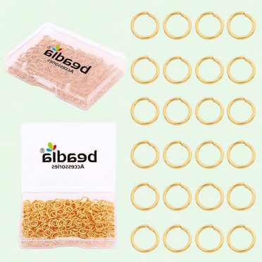 400pcs 6mm 18K Gold Plated Jump Rings, Non-Tarnish, for Jewelry Making
