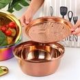 thumbnail image 4 of Nvzi 3 Piece Stainless Steel Kitchen Tools 3 in 1 Drain Basket Fruit and Vegetable Cutter Strainer Bowl Set Drain Pot Basket Grater for Fruit Vegetable Wash Rice Mix - Illusory color, 4 of 4
