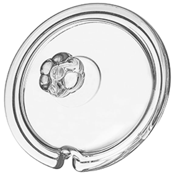 FRCOLOR Glass Cup Lid for Cups Silver Color Creative Design Protective Case for Home Use Fits Most Standard