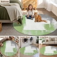 thumbnail image 5 of Round Rugs 6Ft, Sage Green Gray Round Area Rug Washable Indoor Throw Carpet, Oil Painting Abstract Geometric Modern Soft Non Slip Circle Rug for Office Cabinet Home Decor Aesthetic, 5 of 8