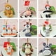 thumbnail image 2 of Llavero de felpa de animales de dibujos animados, tortuga, elefante, mono, tigre, león, hipopótamo, mapache, oso, conejo, lobo, pingüino, Bulldog, 13cm-15Cm, 2 of 5