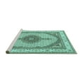 thumbnail image 2 of Ahgly Company Machine Washable Indoor Rectangle Persian Turquoise Blue Traditional Area Rugs, 6' x 9', 2 of 4