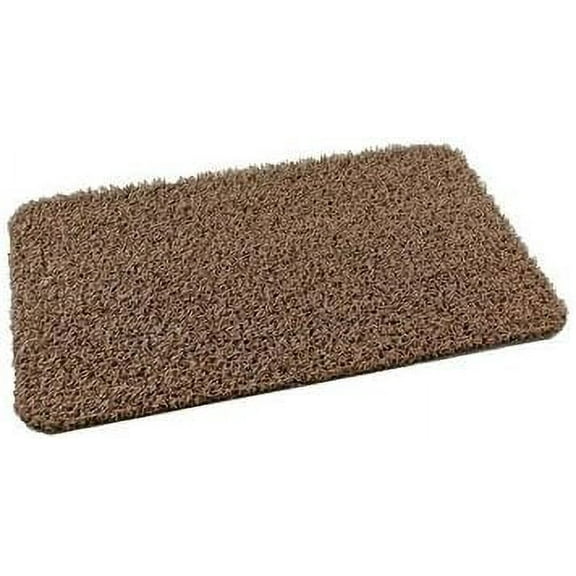 Grassworx Clean Machine Door Mat Plus Scraper - Non-Slip, Outdoor - 17-1/2" x 29-1/2", Taupe