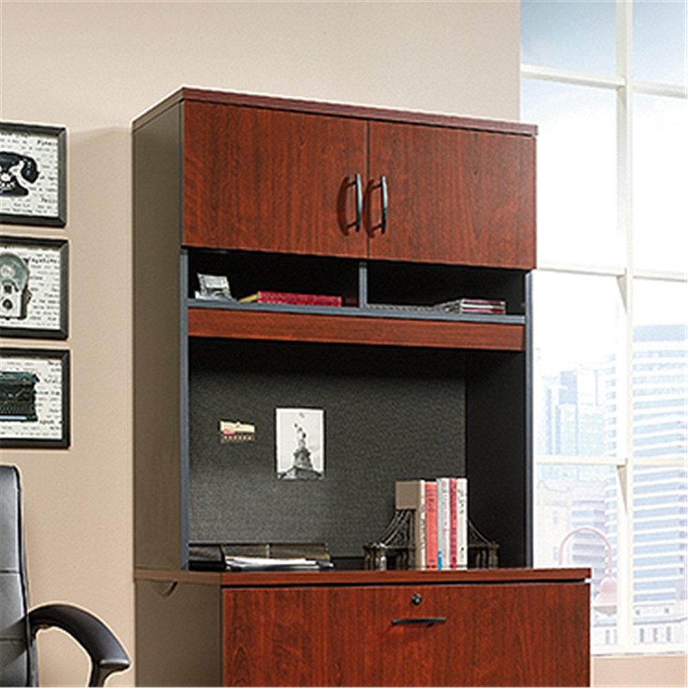 Sauder Via Lateral File HutchColorClassic Cherry/Soft Black Walmart
