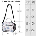 thumbnail image 3 of Pink Blue Seashells Insulated Lunch Bag Portable Cooler Bag Mommy Bag Large Capacity 6L, 3 of 9