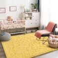 thumbnail image 3 of Junovo Super Soft Fluffy Area Rugs Modern Shag Rug for Bedroom Living Room,Cute Carpets for Kids Nursery Girls Home Dorm,4'x6',Yellow, 3 of 6
