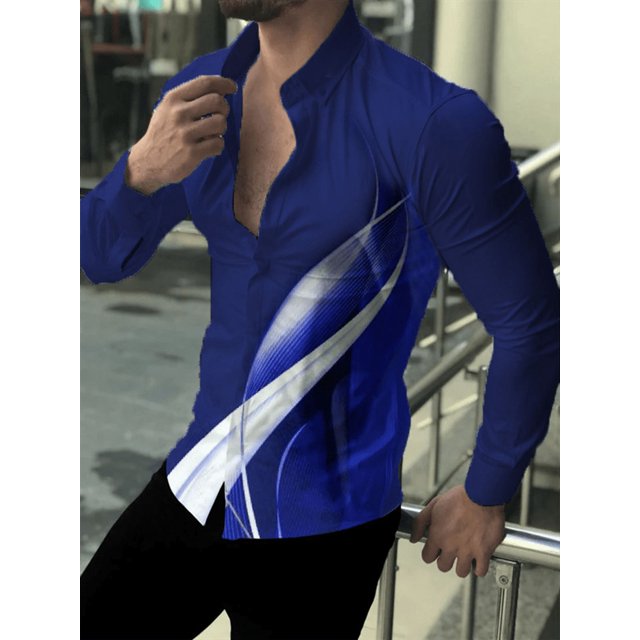 Camisa de manga larga de moda para hombre, de primavera y verano, con solapa, para deportes, ocio, calle, exterior, material de seda de alta calidad, talla grande 2024