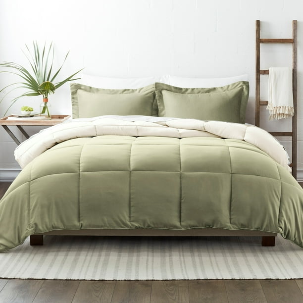Sage & Ivory Down Alternative, 3Piece Reversible Comforter Set, King