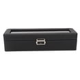 thumbnail image 4 of Watch Display Storage Box Jewelry Collection Case Organiser Holder Watch Box 6 Compartments Glass Top 1 Layer Jewellery Storage Case For Carrying Display Jewelry Holder Display, 4 of 8